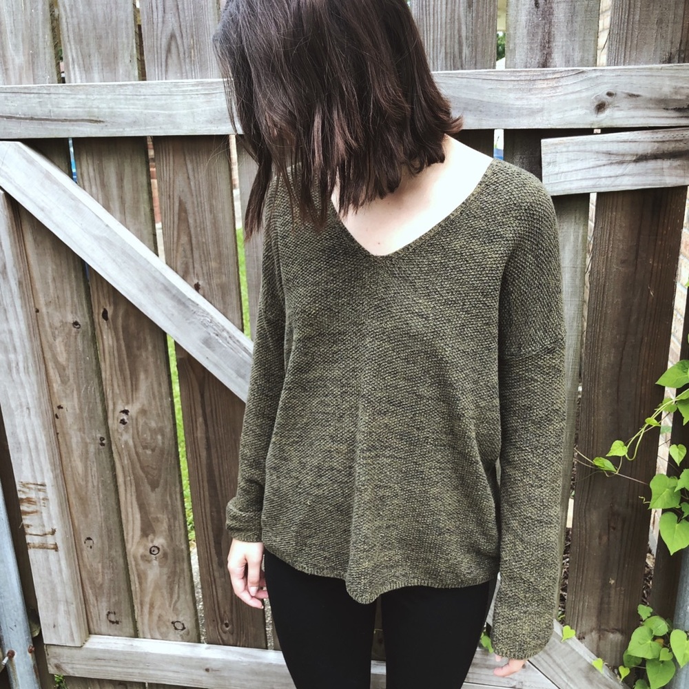 H&M Olive Green Knit Sweater